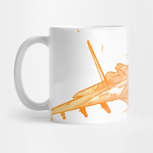 Aviation Fighter Jet yellow Mug